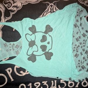 Skull and Crossbones asymmetrical tank top